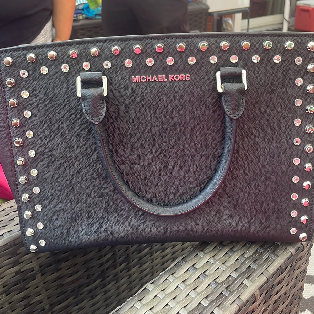 Michael Kors Black Studded Purse